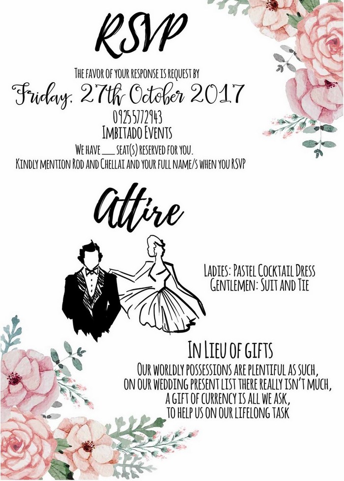 Attire For Wedding Invitation 6